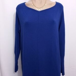 𝅺ATHLETA Blue Cashmere Long Sleeve Short Dress/Long Top Women's Size Small NWT